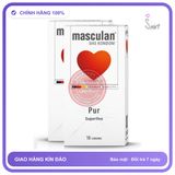 (Che Tên) Bao Cao Su Siêu Mỏng Masculan Pur Của Đức Hộp 10 Chiếc Hộp Trắng Kín