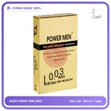 (Che Tên) Bao cao su siêu mỏng hỗ trợ kéo dài thời gian Power Men 0.03 Invi Long Shock - Snapshop