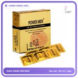 (Che Tên) Bao cao su siêu mỏng hỗ trợ kéo dài thời gian Power Men 0.03 Invi Long Shock - Snapshop