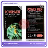 (Che Tên) Bao Cao Su Powermen Cá Ngựa Đen Có Gai Và Kéo Dài Thời Gian Bảo Mật Tuyệt Đối