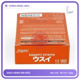 (Che Tên) Bao Cao Su Mỏng Trơn Sagami Xtreme Orange 10s Che Tên SP Chuẩn Auth