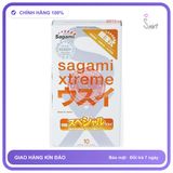 (Che Tên) Bao Cao Su Nhật Bản Sagami Xtreme SuperThin Hộp 10 chiếc Bảo Mật Tuyệt Đối