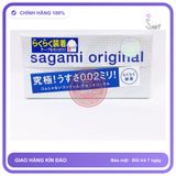 (Che Tên) Bao Cao Su Siêu Mỏng Sagami Original 0.02 Quick Hộp 6 chiếc - Hàng Mới Về