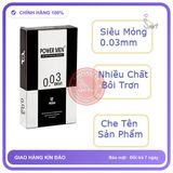 (Che Tên) Bao Cao Su Siêu Mỏng Power Men 0.03 Invi Chính Hãng 54601 - Hàng Mới Về