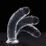Dương Vật Giả Trong Suốt/Đen Không Bìu Size Tùy Chọn