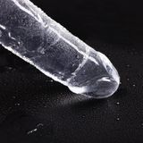Dương Vật Giả Trong Suốt/Đen Không Bìu Size Tùy Chọn