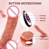 Dương Vật Giả Rung + Thụt + Ngoáy + Tạo Nhiệt Silicon Mềm Dẻo