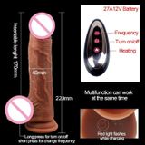 Dương Vật Giả Rung + Thụt + Ngoáy + Tạo Nhiệt Silicon Mềm Dẻo
