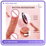 (Che Tên) Dương Vật Giả Rung + Thụt + Ngoáy + Tạo Nhiệt Silicon Mềm Dẻo - Snapshop