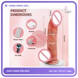 (Che Tên) Dương Vật Giả Rung + Thụt + Ngoáy + Tạo Nhiệt Silicon Mềm Dẻo - Snapshop