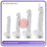 (Che Tên) Dương Vật Giả Trong Suốt/Đen/Da Người Không Rung Chuẩn Auth