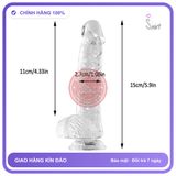 (Che Tên) Dương Vật Giả Trong Suốt/Đen/Da Người Không Rung Chuẩn Auth
