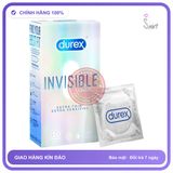 (Che Tên) Bao cao su Durex Invisible siêu mỏng mềm mịn hộp 10 cái 193838 Bảo Mật Tuyệt Đối
