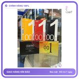 (Che Tên) Bao cao su Meolo 001 vàng gân gai, mỏng, cảm giác mới lạ, nhỏ gọn Chuẩn Auth
