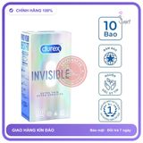 (Che Tên) Bao Cao Su Durex Invisible Siêu Mỏng Chính Hãng Hộp 10s Hỗ Trợ 24/7