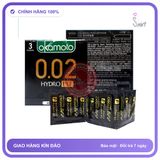 (Che Tên) Bao Cao Su Siêu Mỏng Nhật Bản Okamoto 0.02 Hydro PU Hộp Trắng Kín