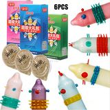 Bao cao su gai , hộp 6 cái , che tên sản phẩm 