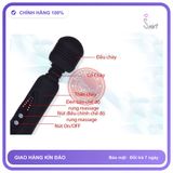 (Che Tên) Chày rung massage Power Wand -12 chế độ rung 2 đầu thay thế Chuẩn Auth