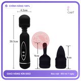 (Che Tên) Chày rung massage Power Wand -12 chế độ rung 2 đầu thay thế Chuẩn Auth