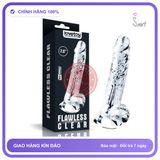 (Che Tên) Dương Vật Giả Trong Suốt Gắn Tường Giá Rẻ Lovetoy Flawless Clear 7.5
