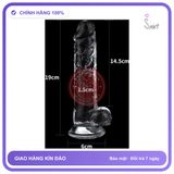 (Che Tên) Dương Vật Giả Trong Suốt Gắn Tường Giá Rẻ Lovetoy Flawless Clear 7.5