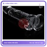 (Che Tên) Dương Vật Giả Trong Suốt Gắn Tường Giá Rẻ Lovetoy Flawless Clear 7.5