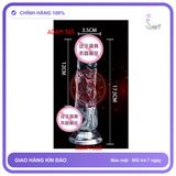 (Che Tên) Dương vật giả silicon y tế cao cấp hít sàn massage, size 17.5x3,5cm Hộp Trắng Kín