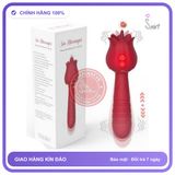 (Che Tên) Dương vật giả máy massage 2 đầu kèm lưỡi liếm hình bông hoa hồng Hỗ Trợ 24/7