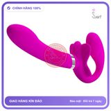 (Che Tên) máy massage Dương vật giả hai đầu cho les có rung PrettyLovechống thấm nước - Hàng Mới Về