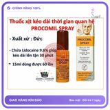(Che Tên) Xịt chống xuất tinh sớm Procomil Spray 45ml của Đức Chuẩn Auth