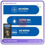 (Che Tên) Bao Cao Su Durex Kingtex Chính Hãng - Size Nhỏ 49mm Hộp Trắng Kín