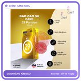 (Che Tên) (Snapshop) Bao Cao Su Size Lớn 56mm CARE 29 Parisian Hương Nước Hoa Chính Hãng Hộp Trắng Kín