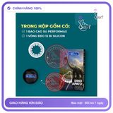 (Che Tên) (Snapshop) Bao cao su Shell Dino Apato - Hộp 1 vòng 12 bi lớn + 1 bao Shell Performax (Hộp 2 cái) Chính Hãng - Snapshop
