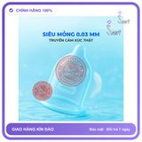 (Che Tên) (Snapshop) Bao cao su Okamoto 0.03 Platinum - Siêu mỏng, không mùi - Hộp 3 cái Chính Hãng Hộp Trắng Kín