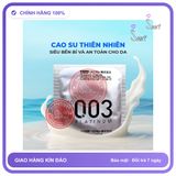 (Che Tên) (Snapshop) Bao cao su Okamoto 0.03 Platinum - Siêu mỏng, không mùi - Hộp 3 cái Chính Hãng Hộp Trắng Kín