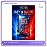 (Che Tên) Bao Cao Su LoveKiss Maxxmen Day&Night Siêu Mỏng Truyền Nhiệt Hương Cola Kéo Dài Thời Gian - Hộp 10 Cái - Snapshop