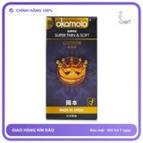 (Che Tên) Bao Cao Su Okamoto Crown Nhật Bản - Siêu Mỏng Mềm Mại Hộp Trắng Kín