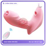 (Che Tên) Máy Rung Đeo Butterfly — Hút & Liếm Âm Vật, Điều Khiển App Từ Xa Cao Cấp Bảo Đảm