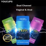 Âm Đạo Giả YouCups TWINS Thông 2 Đầu Xả Nước Sạch Trong 30 Giây