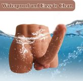 Búp Bê Bán Thân Nam 3.7kg Dildo 21cm Uốn Cong 360° + Hậu Môn Sâu 14cm Unisex 2 Trong 1