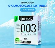 Bao Cao Su Okamoto 0.03 Platinum - Siêu Mỏng Mềm Mại
