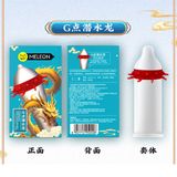 Bao cao su gai bi kiểu Râu Bi Meleon Dragon Xanh Lam Hộp 2 cái