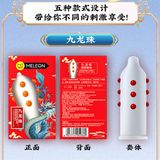 Bao cao su gai bi kiểu Râu Bi Meleon Dragon Đỏ Hộp 2 cái
