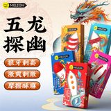 Bao cao su gai bi kiểu Râu Bi Meleon Dragon Cam Hộp 2 cái