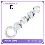 Plug phích cắm hậu môn Thủy Tinh Xoắn Ốc D Trong Suốt