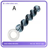 Plug phích cắm hậu môn Thủy Tinh Xoắn Ốc A Đen
