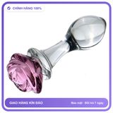 Plug phích cắm hậu môn Thủy Tinh Hồng Hoa - C
