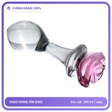 Plug phích cắm hậu môn Thủy Tinh Hồng Hoa - B