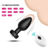 Plug phích cắm hậu môn điều khiển từ xa rung sạc USB GOK QM-7