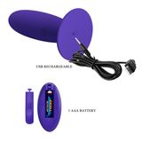 Plug phích cắm hậu môn điều khiển từ xa rung sạc USB Pretty Love Anal-Youth